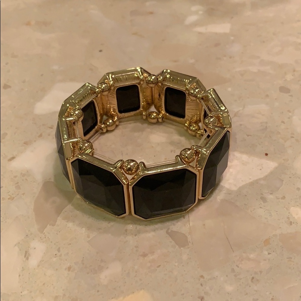 Gold and black bracelet